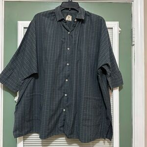 BSBEE Oversized Button Down Plaid Shirt Sz Medium
